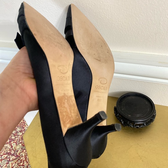 OSCAR DE LA RENTA BLACK SUEDE SHOES - Picture 4 of 10